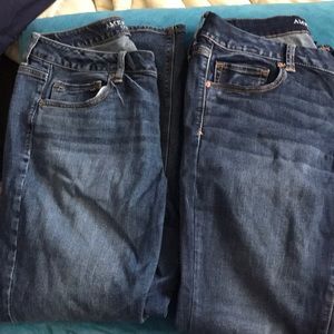 Two pairs of American Eagle Jeans